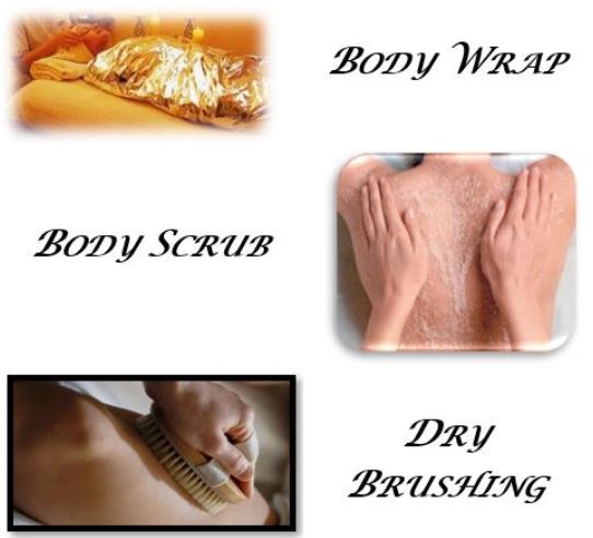Body Wrap, Body Scrub, Dry Brushing